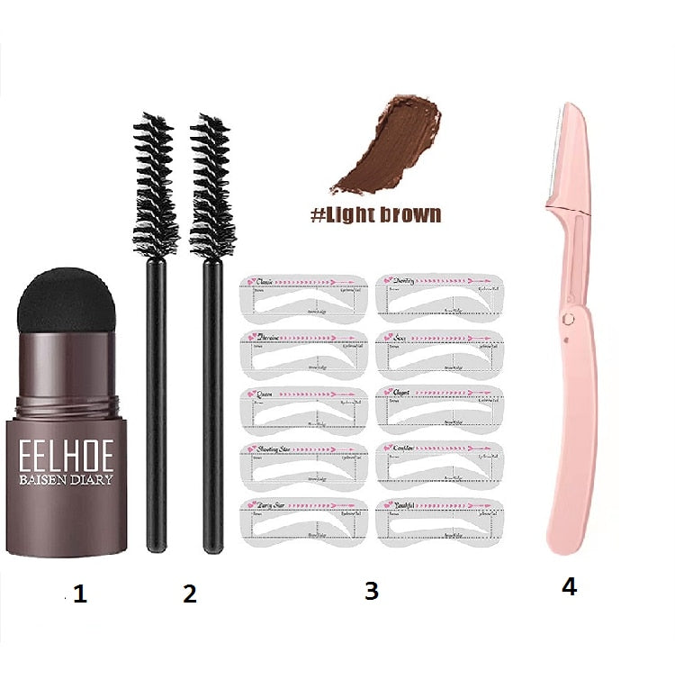 VIP 2023 Professional One Step Eyebrow Stamp Shaping Set Enhancer Waterproof Makeup Beauty Products For Women Eye Brow Templates