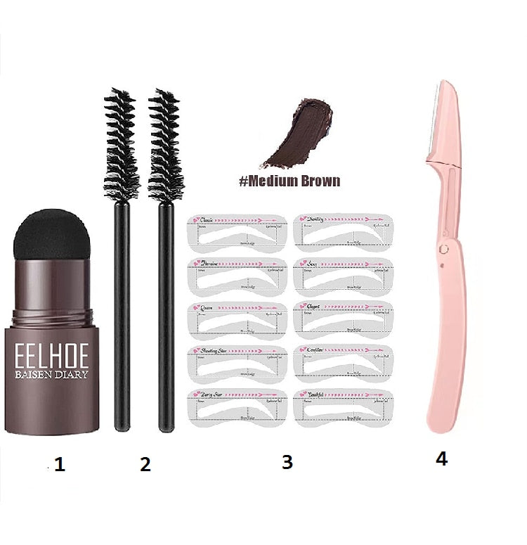 VIP 2023 Professional One Step Eyebrow Stamp Shaping Set Enhancer Waterproof Makeup Beauty Products For Women Eye Brow Templates